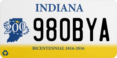 IN license plate 980BYA