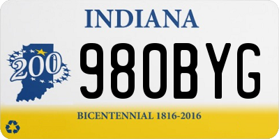 IN license plate 980BYG