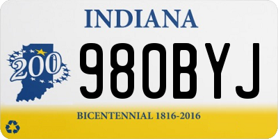IN license plate 980BYJ