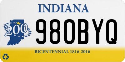 IN license plate 980BYQ
