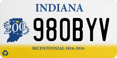 IN license plate 980BYV
