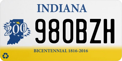IN license plate 980BZH