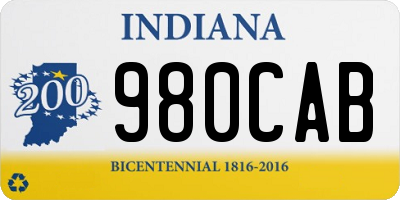 IN license plate 980CAB