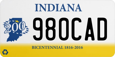 IN license plate 980CAD