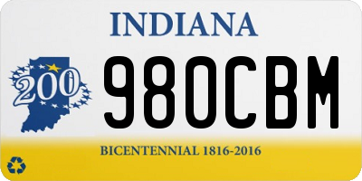 IN license plate 980CBM