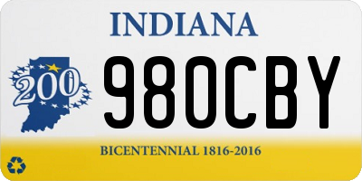 IN license plate 980CBY