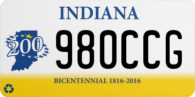 IN license plate 980CCG