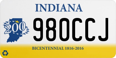 IN license plate 980CCJ
