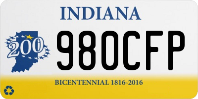 IN license plate 980CFP