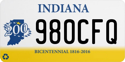 IN license plate 980CFQ