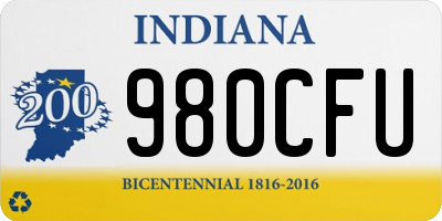IN license plate 980CFU