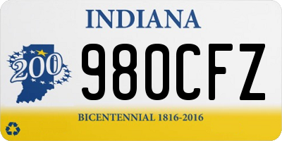 IN license plate 980CFZ