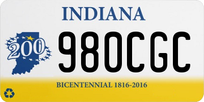IN license plate 980CGC