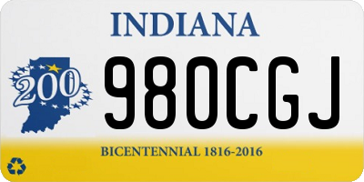 IN license plate 980CGJ