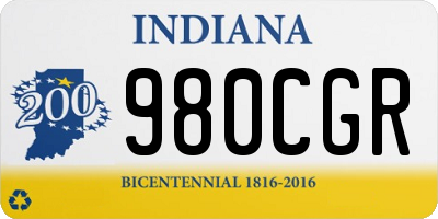 IN license plate 980CGR