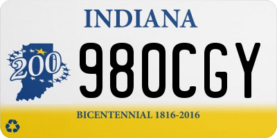 IN license plate 980CGY