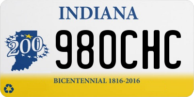 IN license plate 980CHC