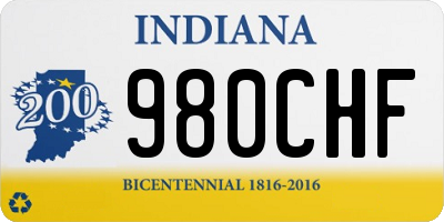 IN license plate 980CHF