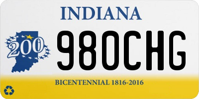 IN license plate 980CHG