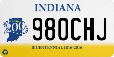 IN license plate 980CHJ