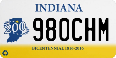 IN license plate 980CHM