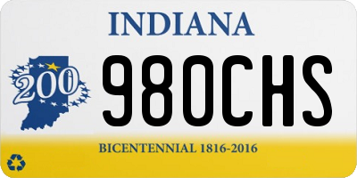 IN license plate 980CHS