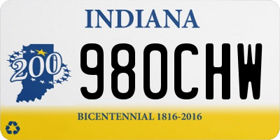 IN license plate 980CHW
