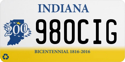 IN license plate 980CIG