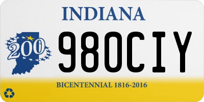 IN license plate 980CIY