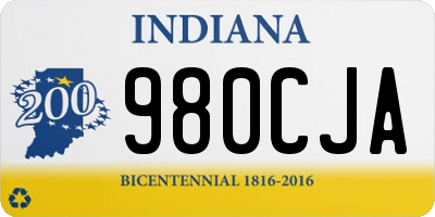 IN license plate 980CJA