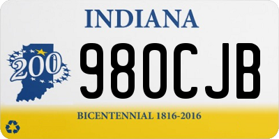 IN license plate 980CJB