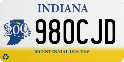IN license plate 980CJD