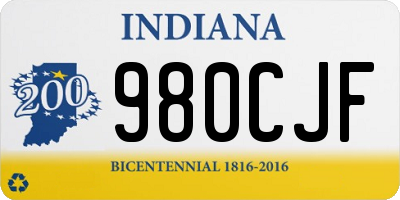 IN license plate 980CJF