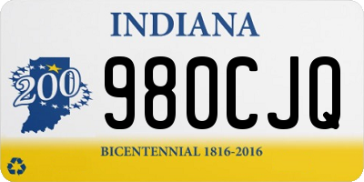 IN license plate 980CJQ