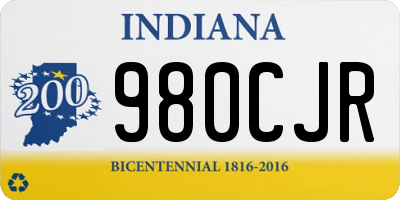 IN license plate 980CJR
