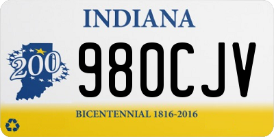 IN license plate 980CJV