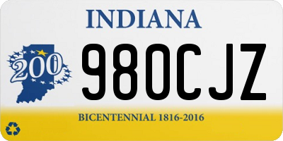 IN license plate 980CJZ