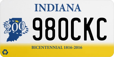 IN license plate 980CKC