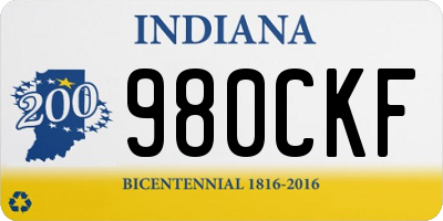IN license plate 980CKF