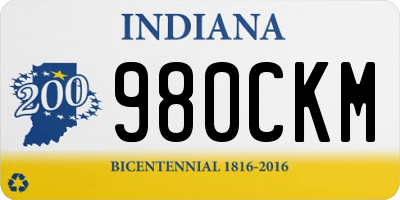 IN license plate 980CKM