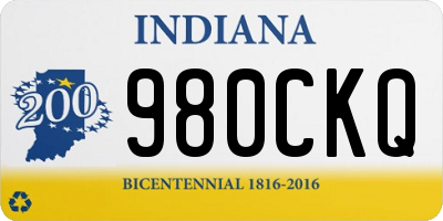 IN license plate 980CKQ