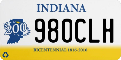 IN license plate 980CLH