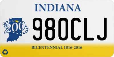 IN license plate 980CLJ