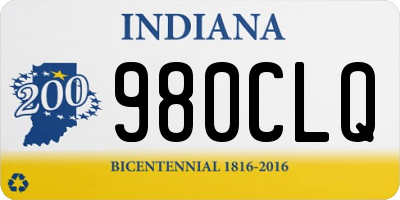 IN license plate 980CLQ