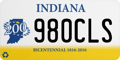 IN license plate 980CLS