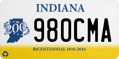 IN license plate 980CMA