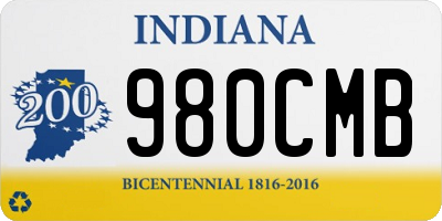 IN license plate 980CMB