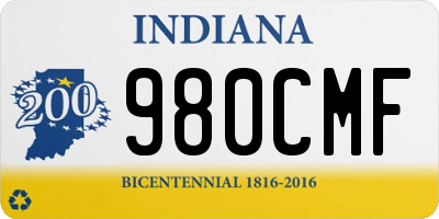 IN license plate 980CMF