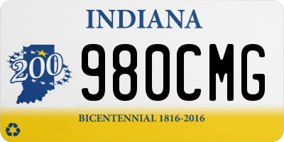 IN license plate 980CMG