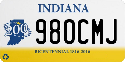 IN license plate 980CMJ
